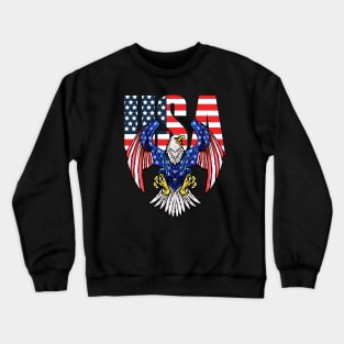 Usa Flag Bird, american, eagle, power, america eagle logo Crewneck Sweatshirt